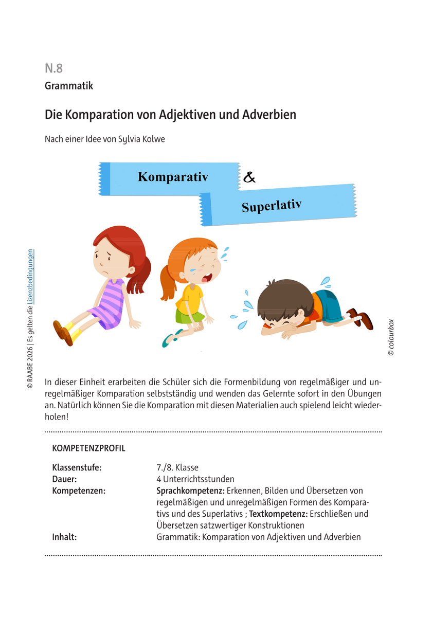 Die Komparation von Adjektiven und Adverbien