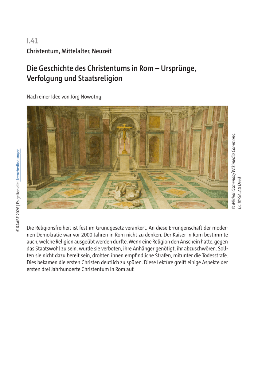 Die Geschichte des Christentums in Rom