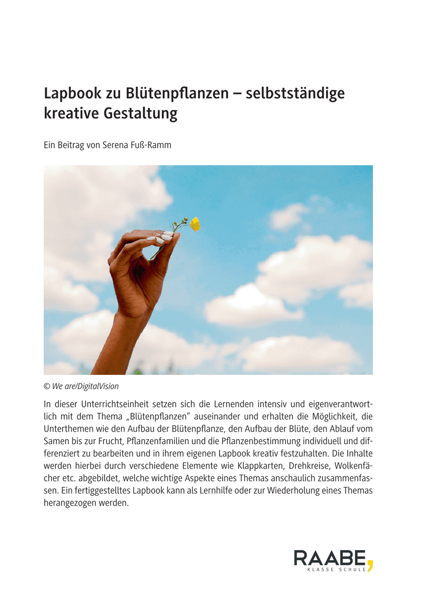 Lapbook zu Blütenpflanzen