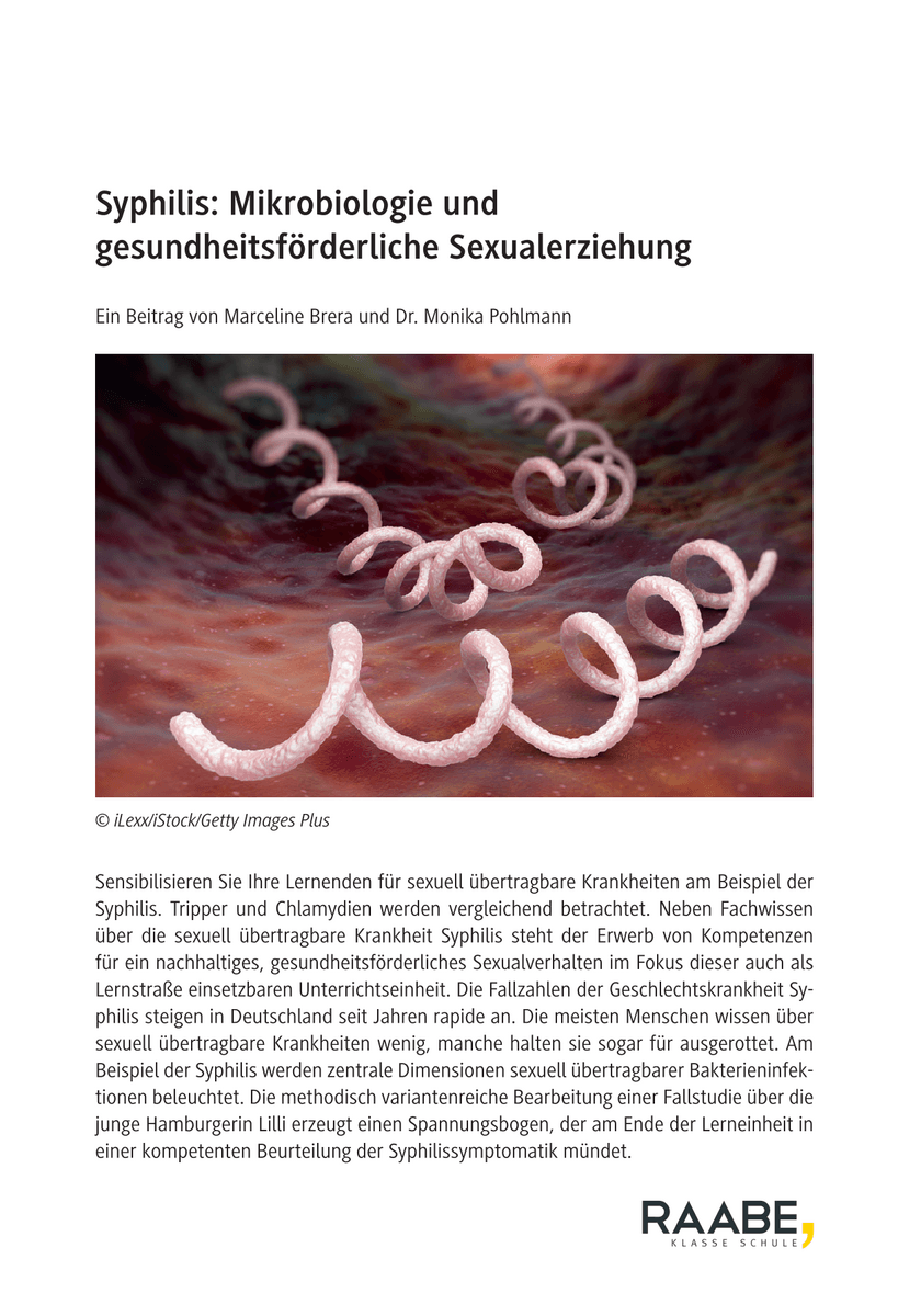 Syphilis: Mikrobiologie und gesundheitsförderliche Sexualerziehung