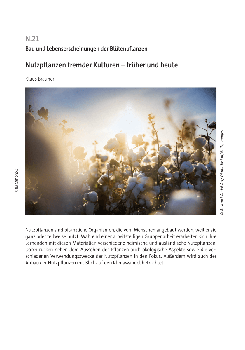 Nutzpflanzen fremder Kulturen