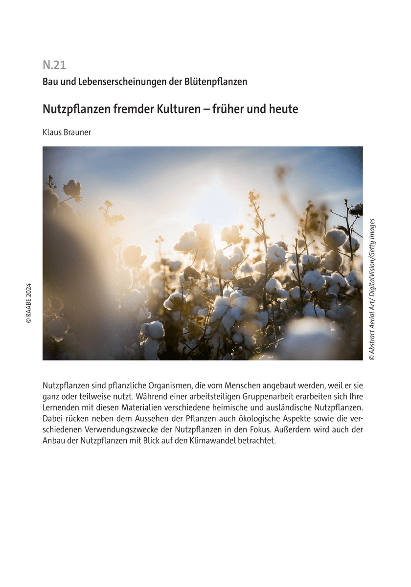 Nutzpflanzen fremder Kulturen