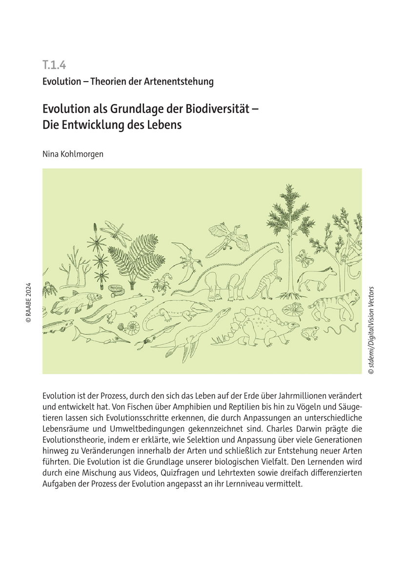 Evolution als Grundlage der Biodiversität