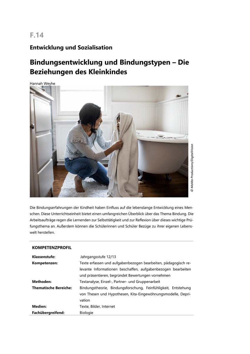 Bindungsentwicklung und Bindungstypen