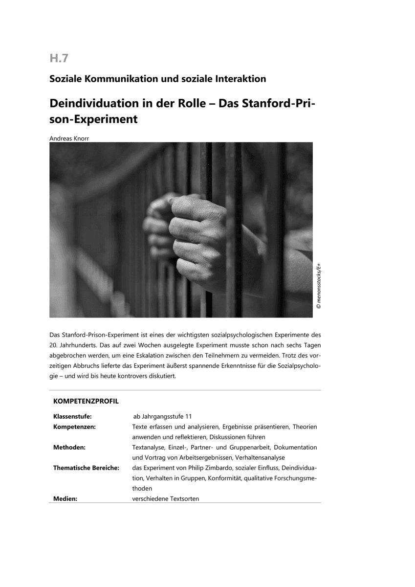 Deindividuation in der Rolle