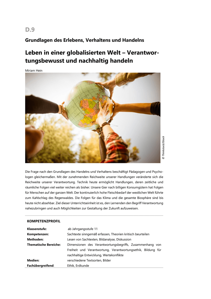 Leben in einer globalisierten Welt