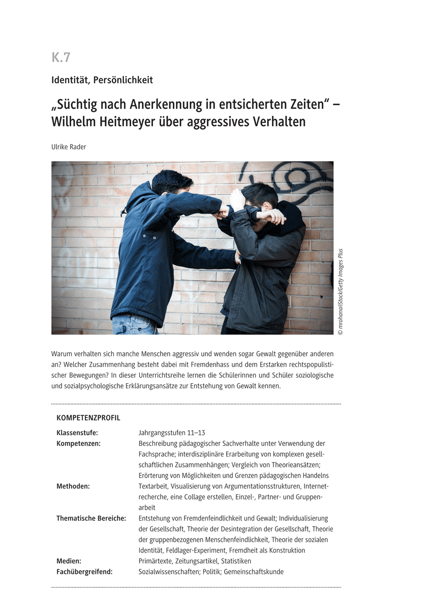 „Süchtig nach Anerkennung in entsicherten Zeiten“