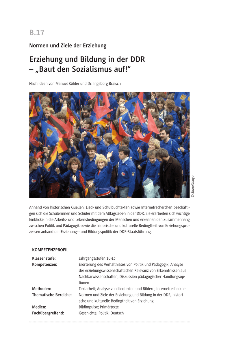 Erziehung und Bildung in der DDR