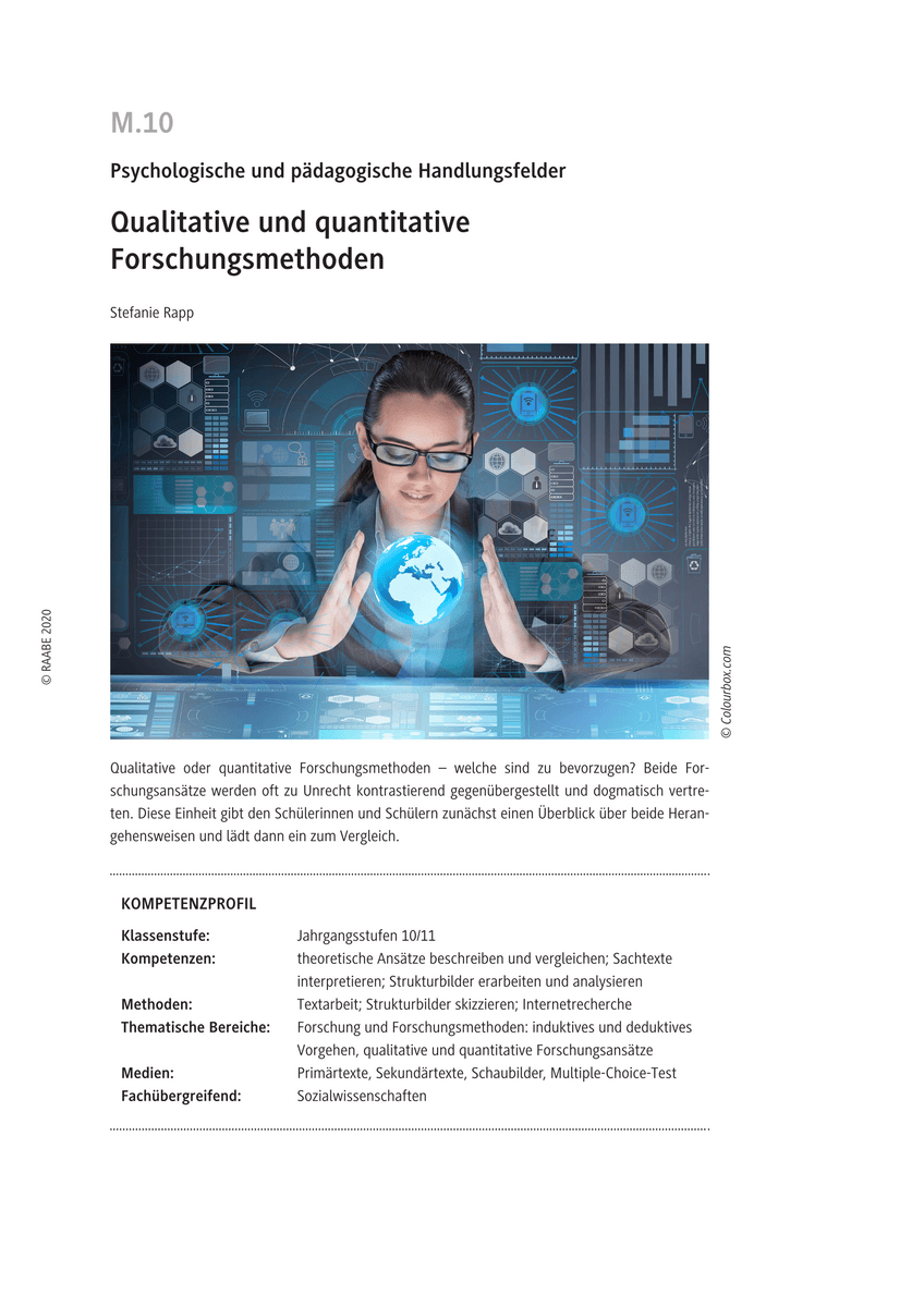 Qualitative und quantitative Forschungsmethoden