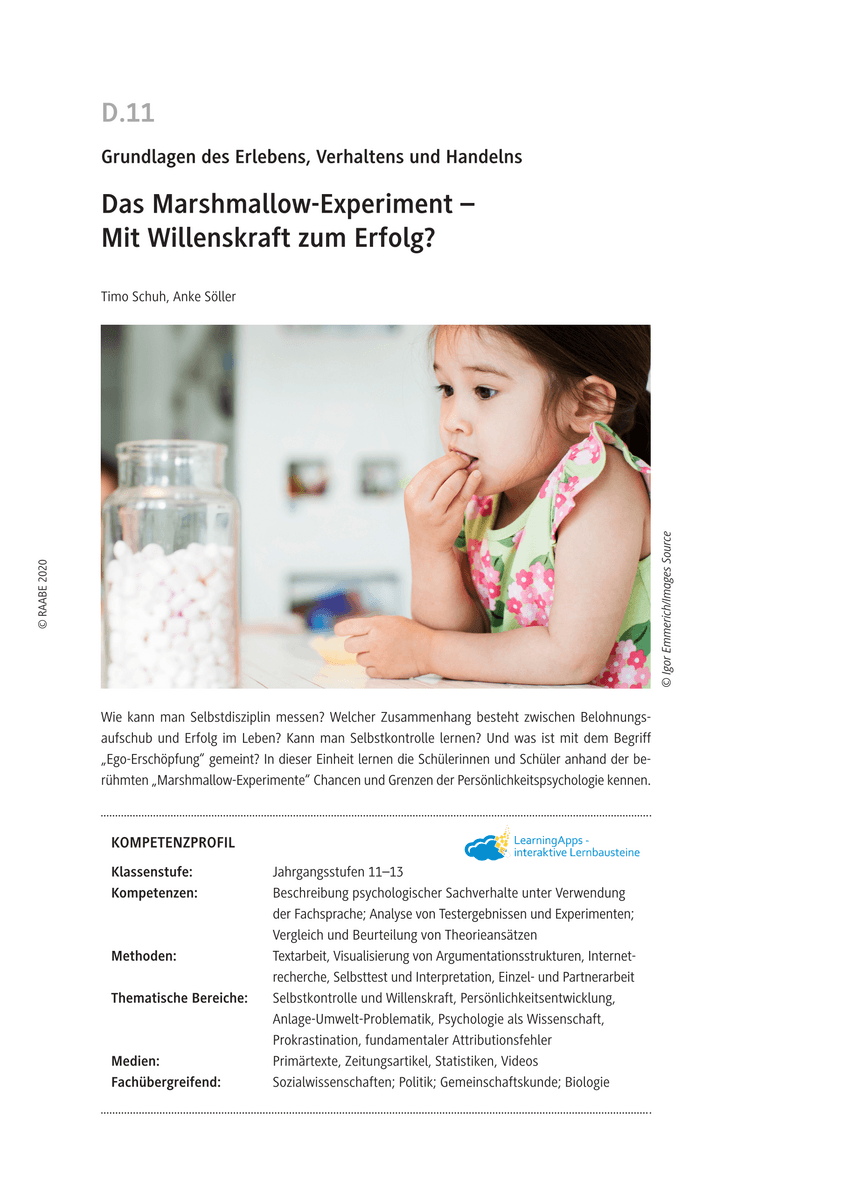 Das Marshmallow-Experiment