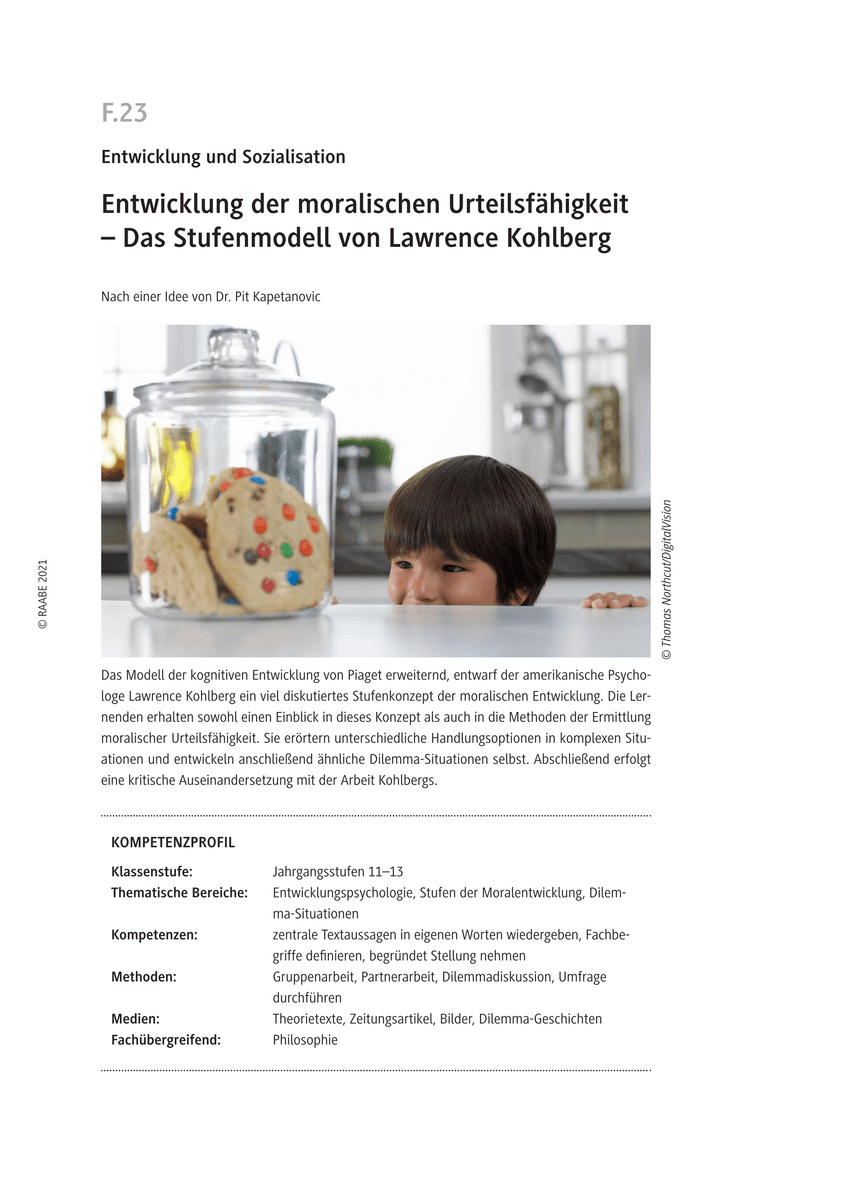 Entwicklung der moralischen Urteilsfähigkeit