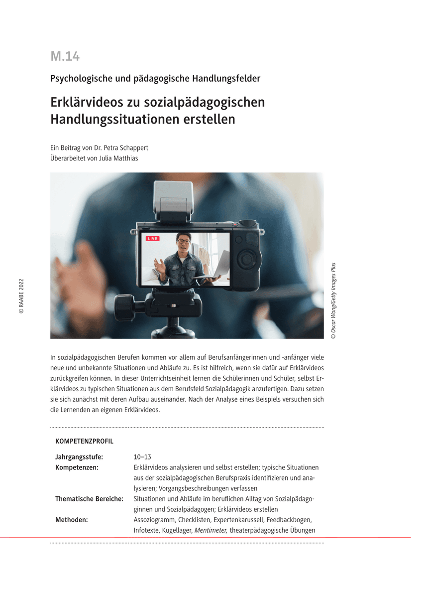 Erklärvideos zu sozialpädagogischen Handlungssituationen erstellen