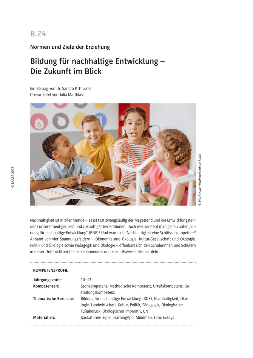 Bildung für nachhaltige Entwicklung