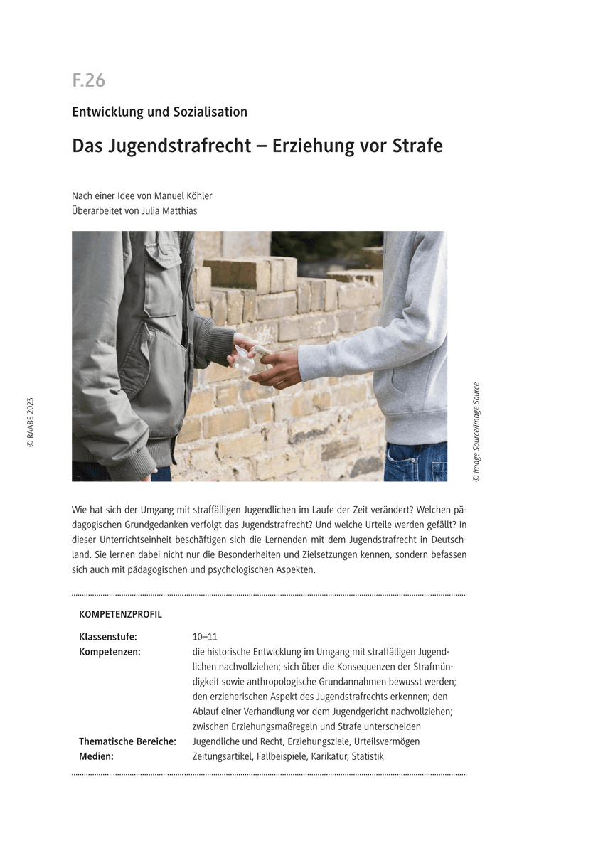 Das Jugendstrafrecht