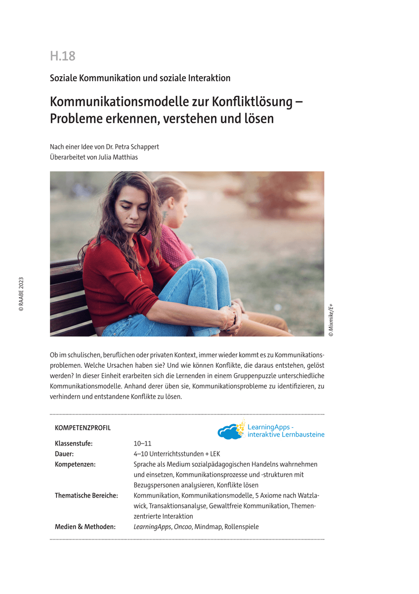 Kommunikationsmodelle zur Konfliktlösung