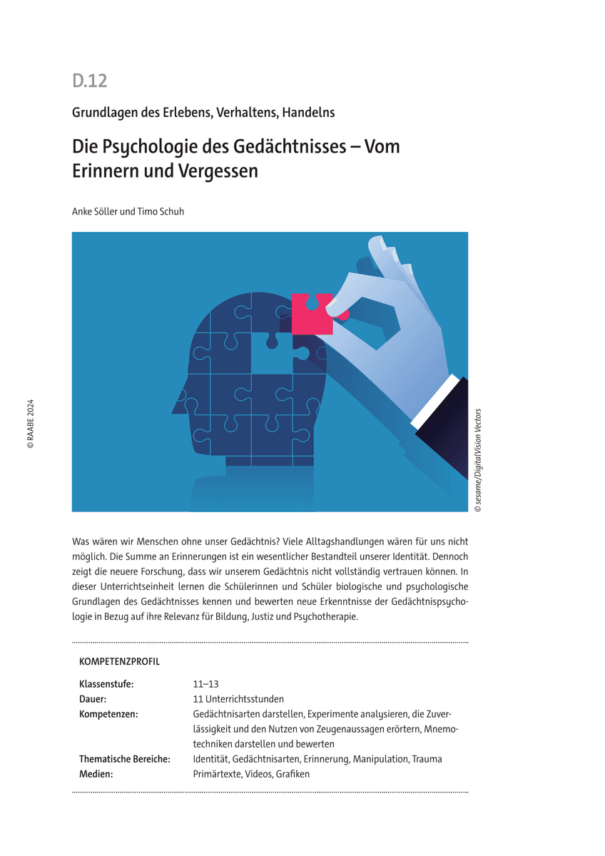 Die Psychologie des Gedächtnisses