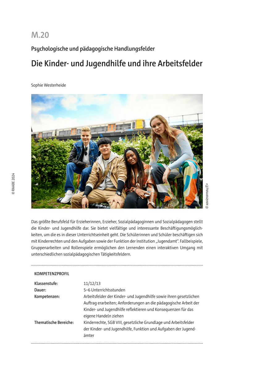 Die Kinder- und Jugendhilfe und ihre Arbeitsfelder