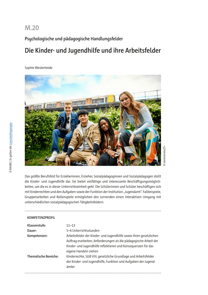 Die Kinder- und Jugendhilfe und ihre Arbeitsfelder