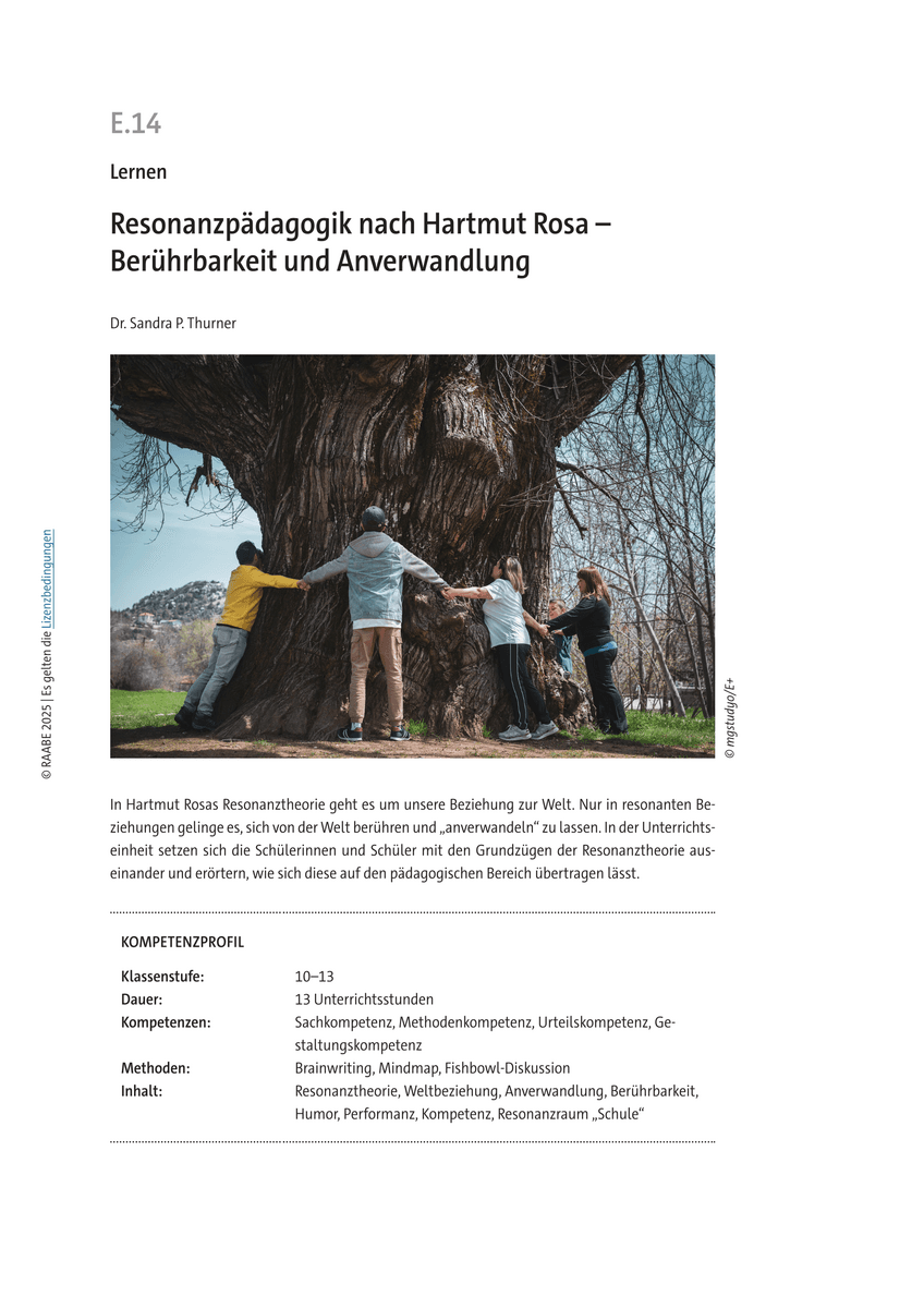 Resonanzpädagogik nach Hartmut Rosa