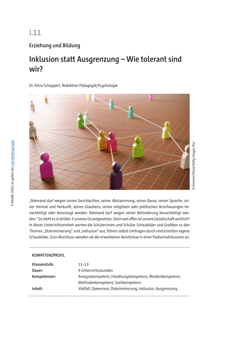 Inklusion statt Ausgrenzung