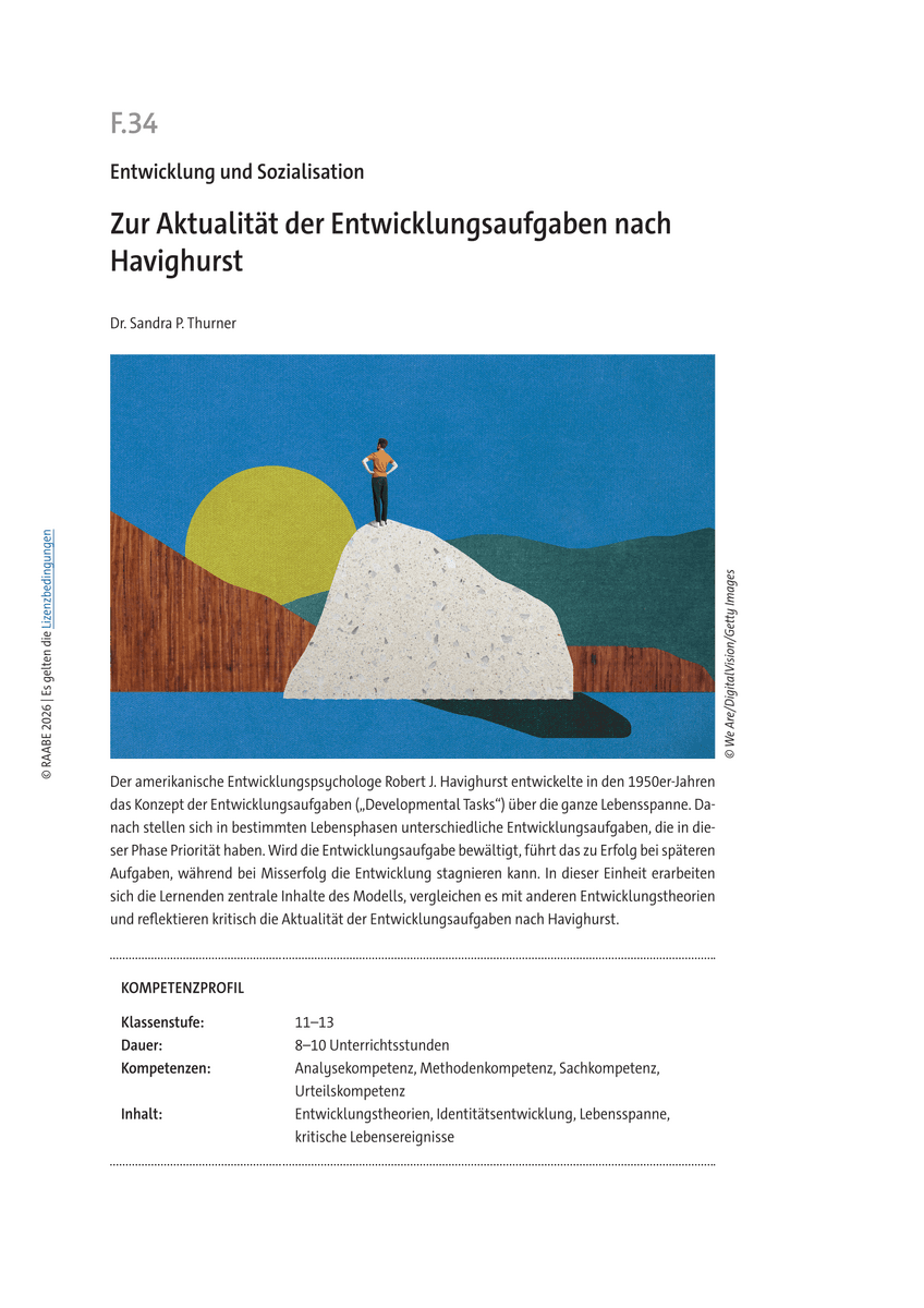 Zur Aktualität der Entwicklungsaufgaben nach Havighurst