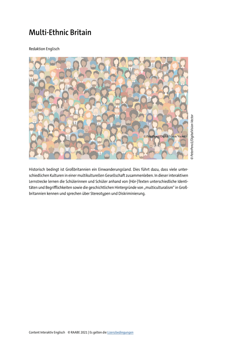 Listening: Multi-Ethnic Britain