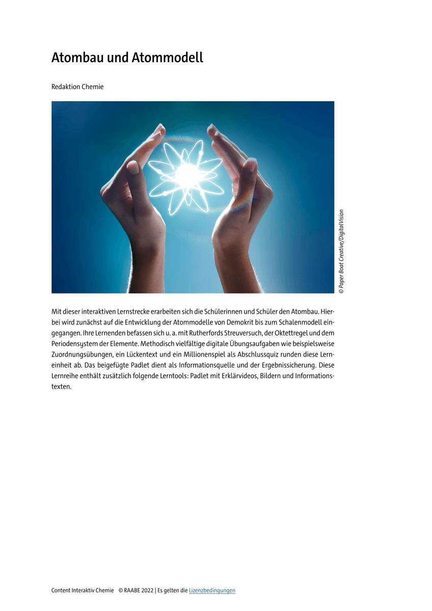 Atombau und Atommodell
