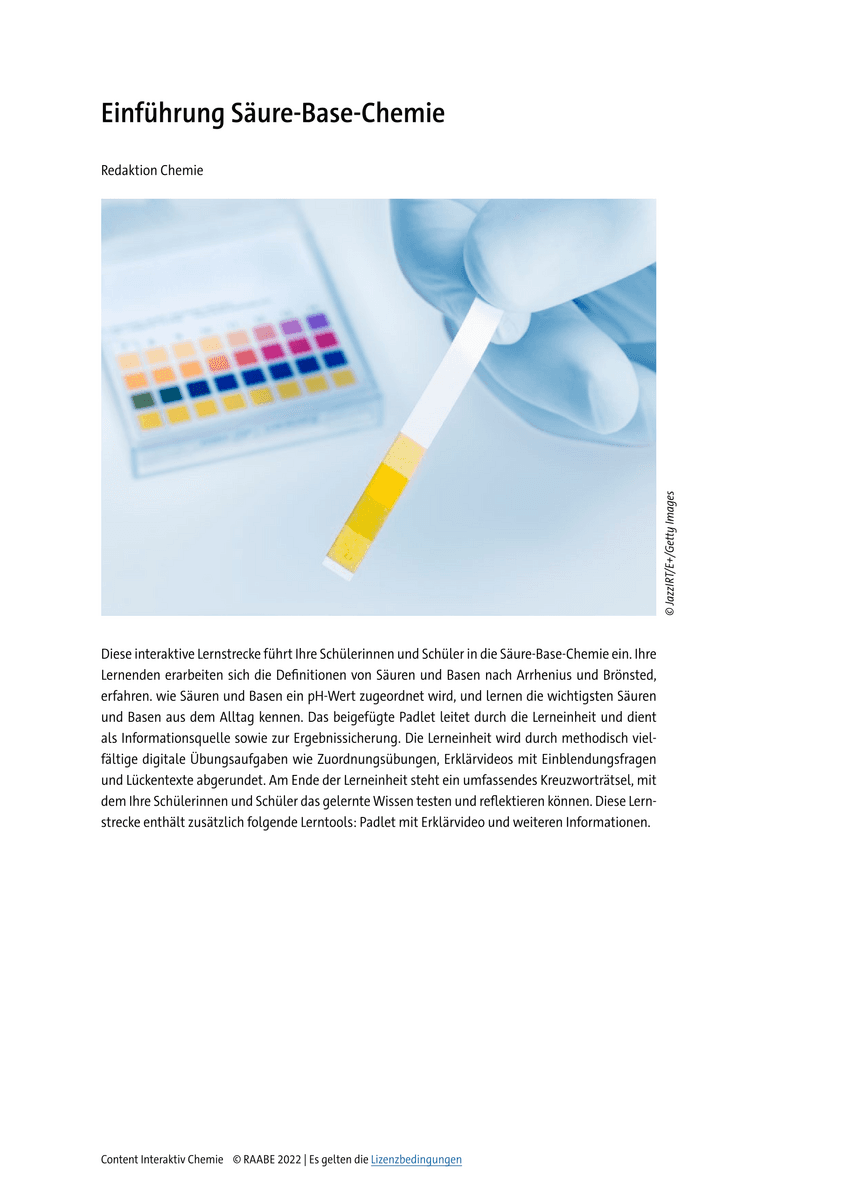 Einführung Säure-Base-Chemie