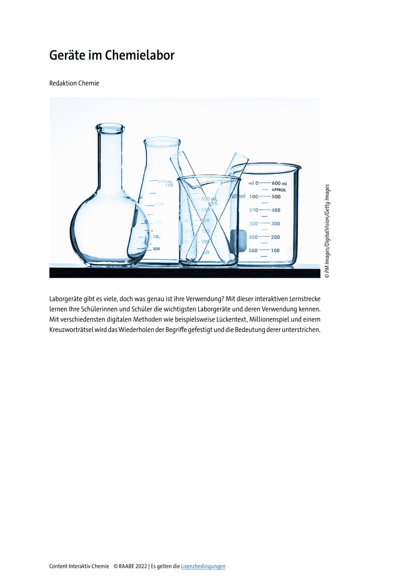 Geräte im Chemielabor