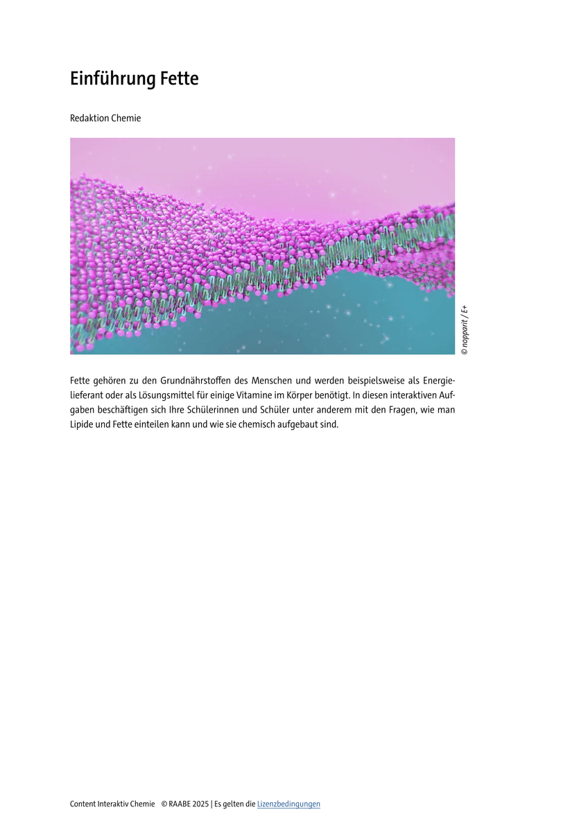 Einführung Fette