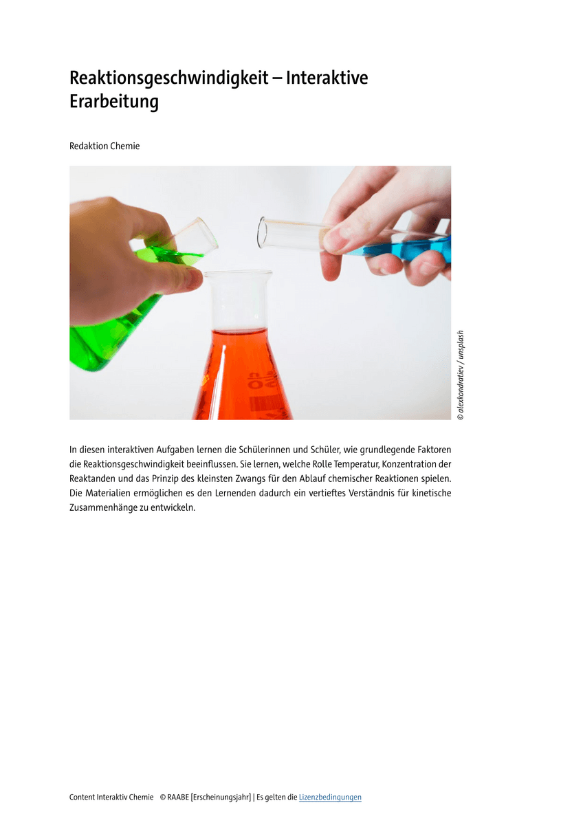 Reaktionsgeschwindigkeit