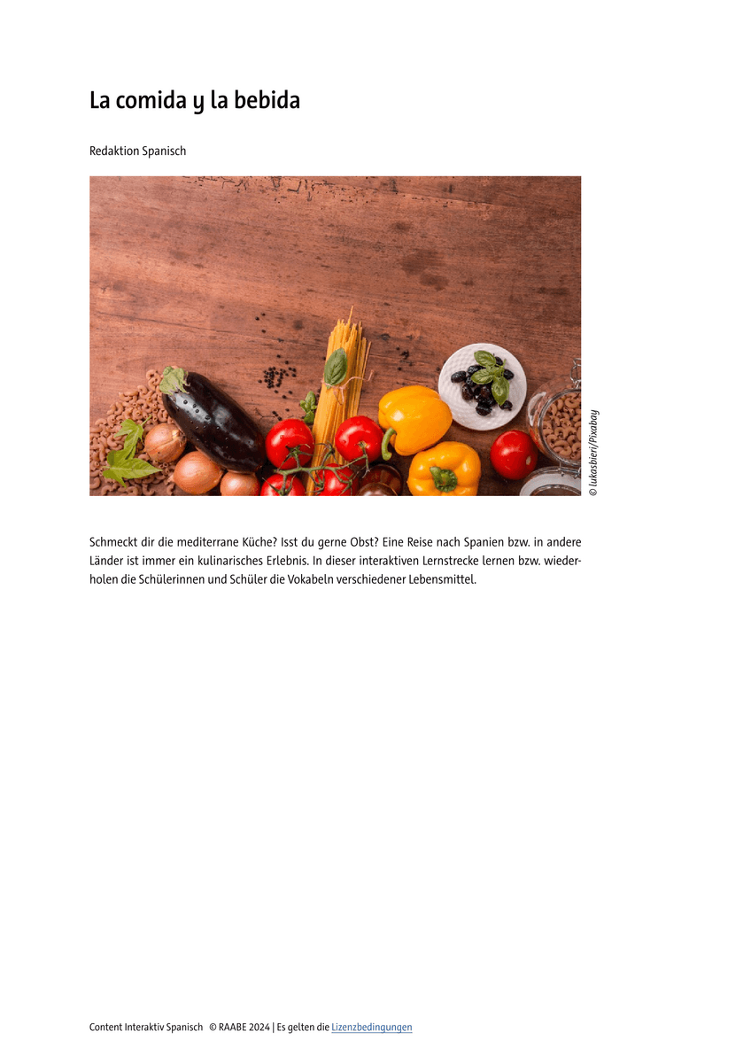 La comida y la bebida