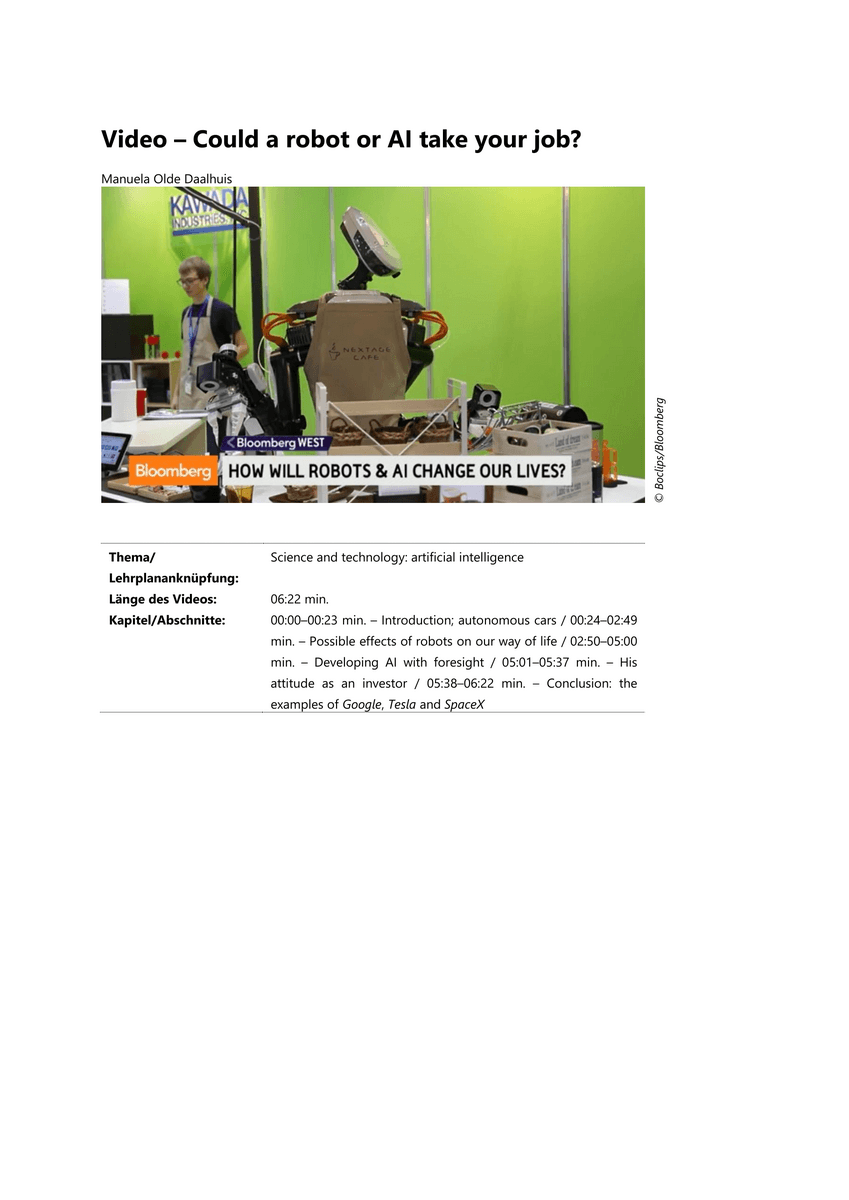Video – Could a robot or AI take your job