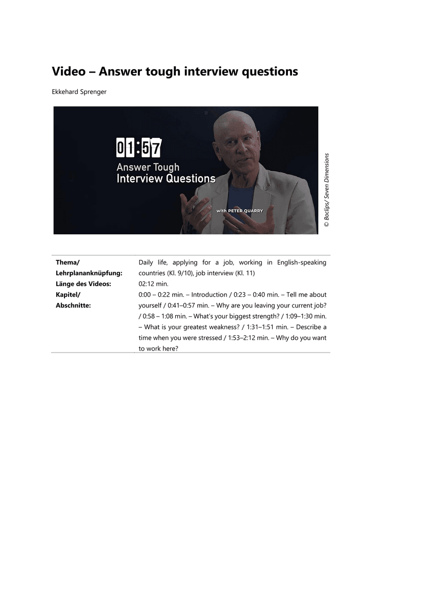 Viewing: How to deal with tough questions in a job interview