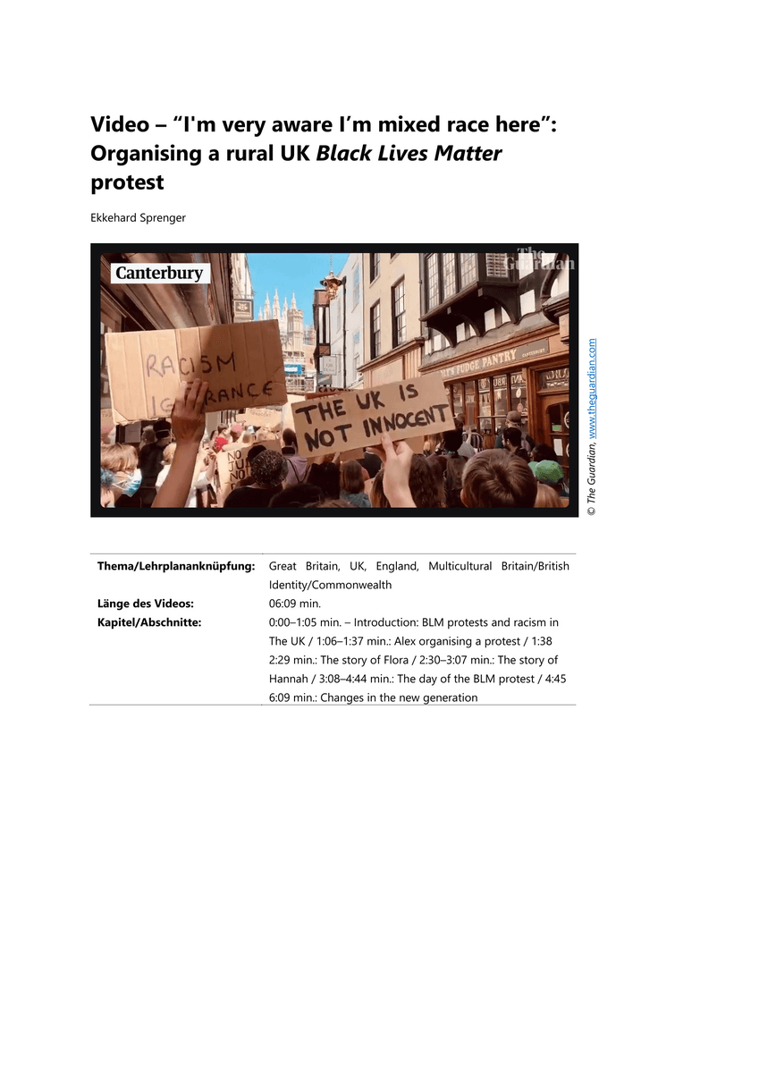 Viewing: A rural UK Black Lives Matter protest