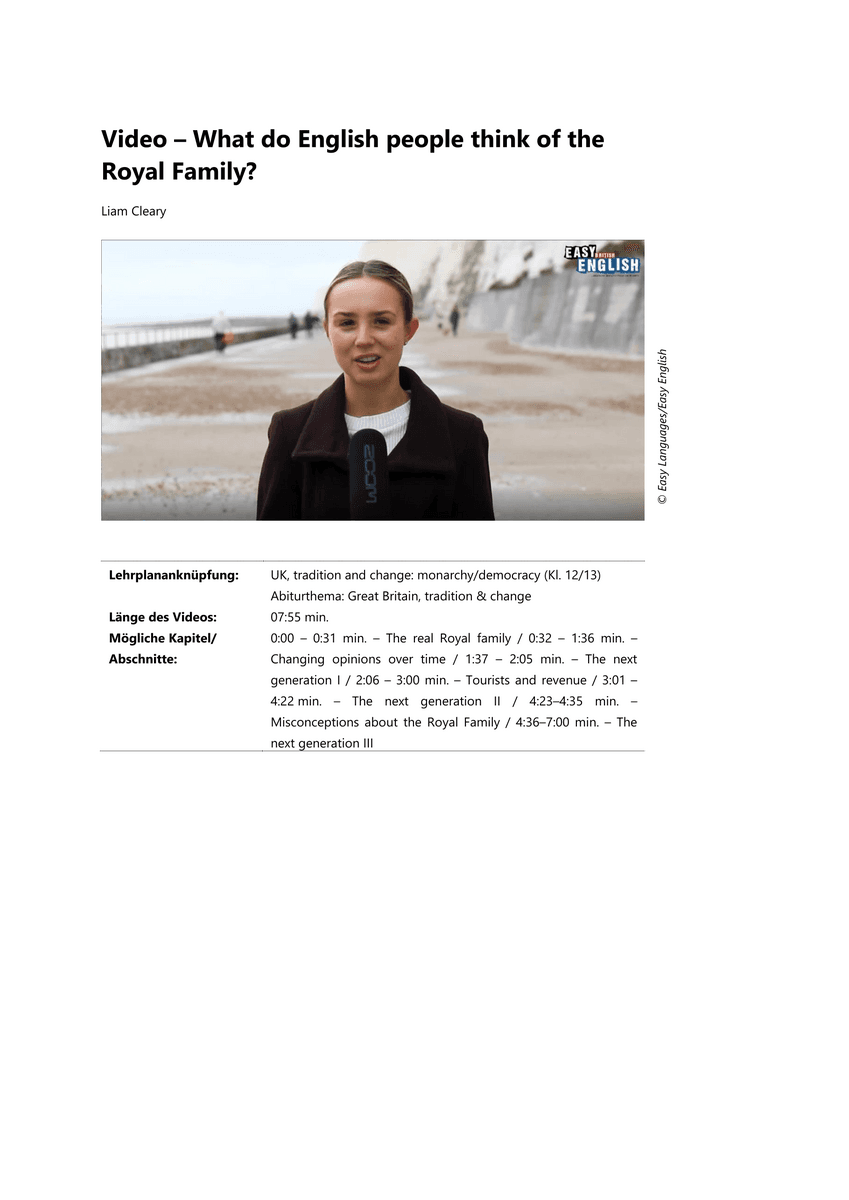 Viewing: English people's views on the Royal Family