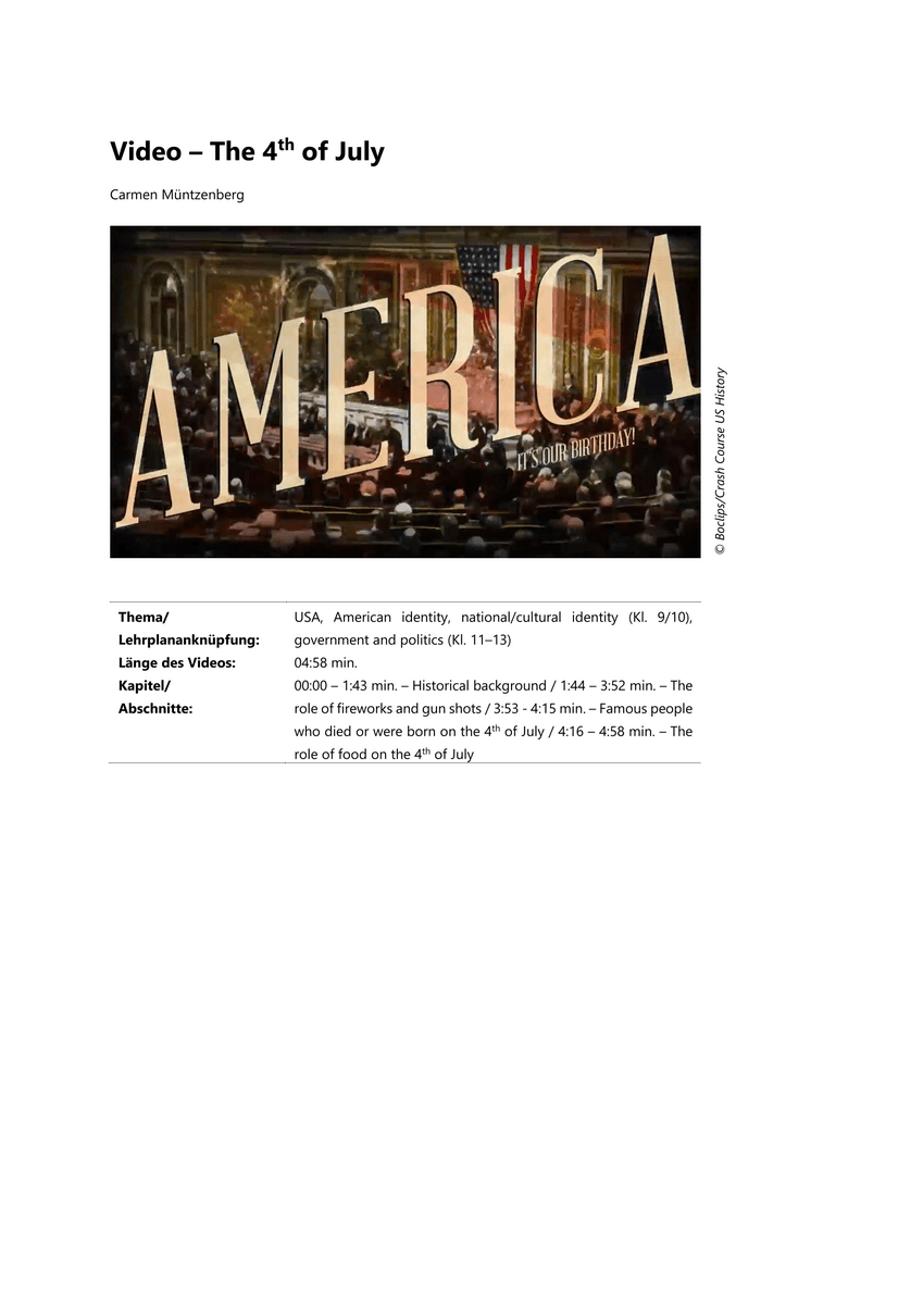 Video – The 4th of July