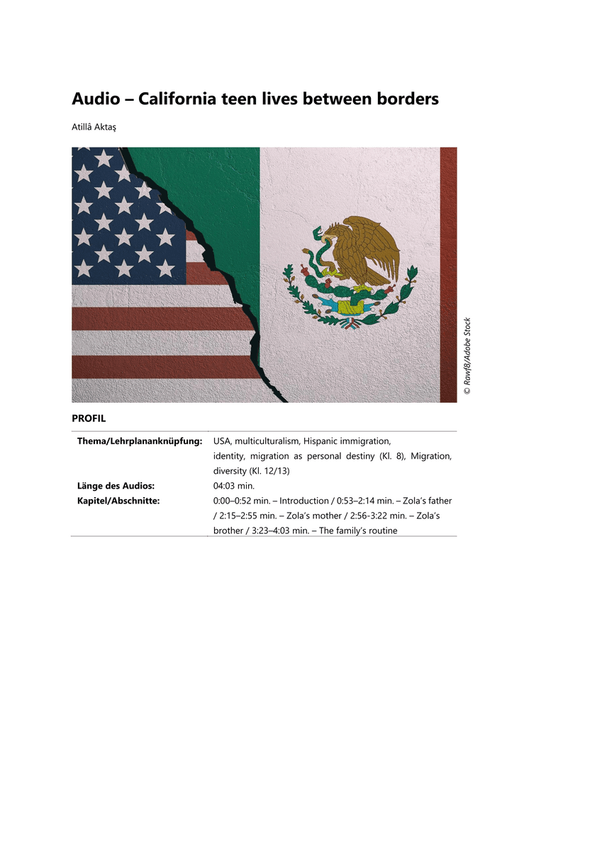 Audio – California teen lives between borders