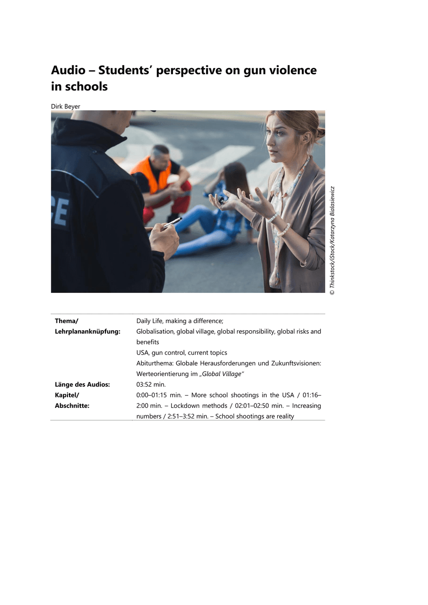 Audio – Students’ perspective on gun violence in schools