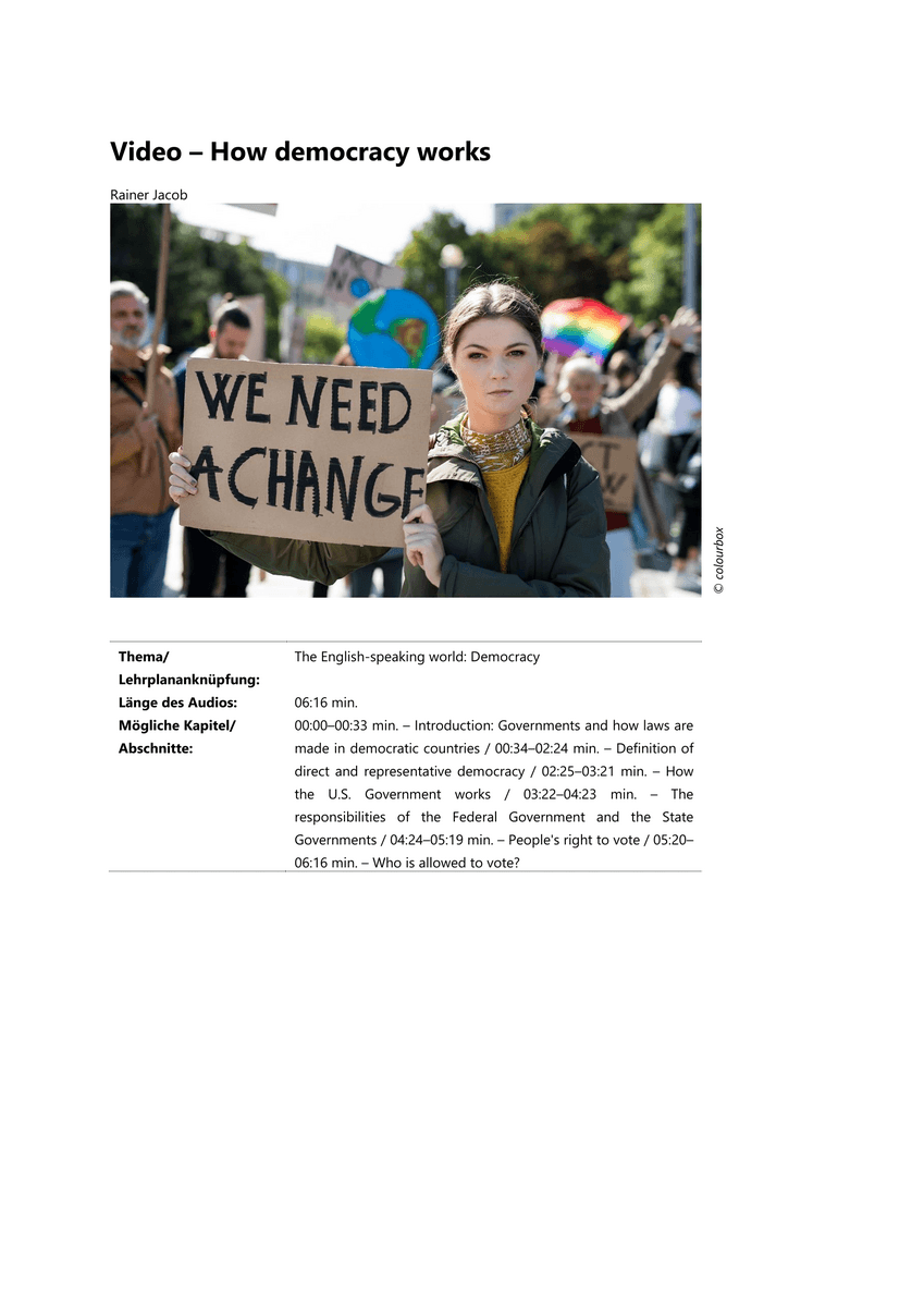 Audio – How democracy works
