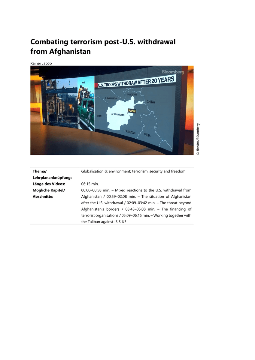 Video – Combating terrorism post-U.S. withdrawal from Afghanistan