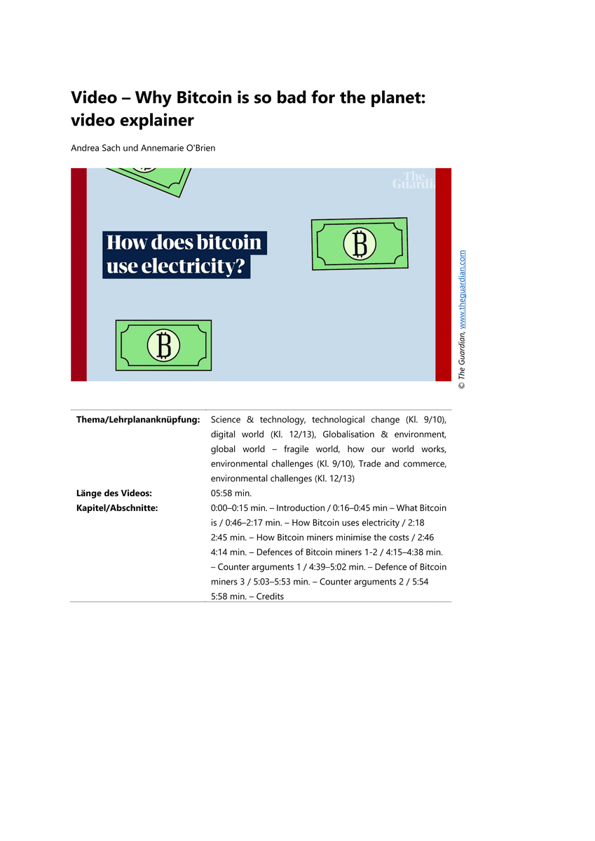 Video – Why Bitcoin is so bad for the planet: video explainer