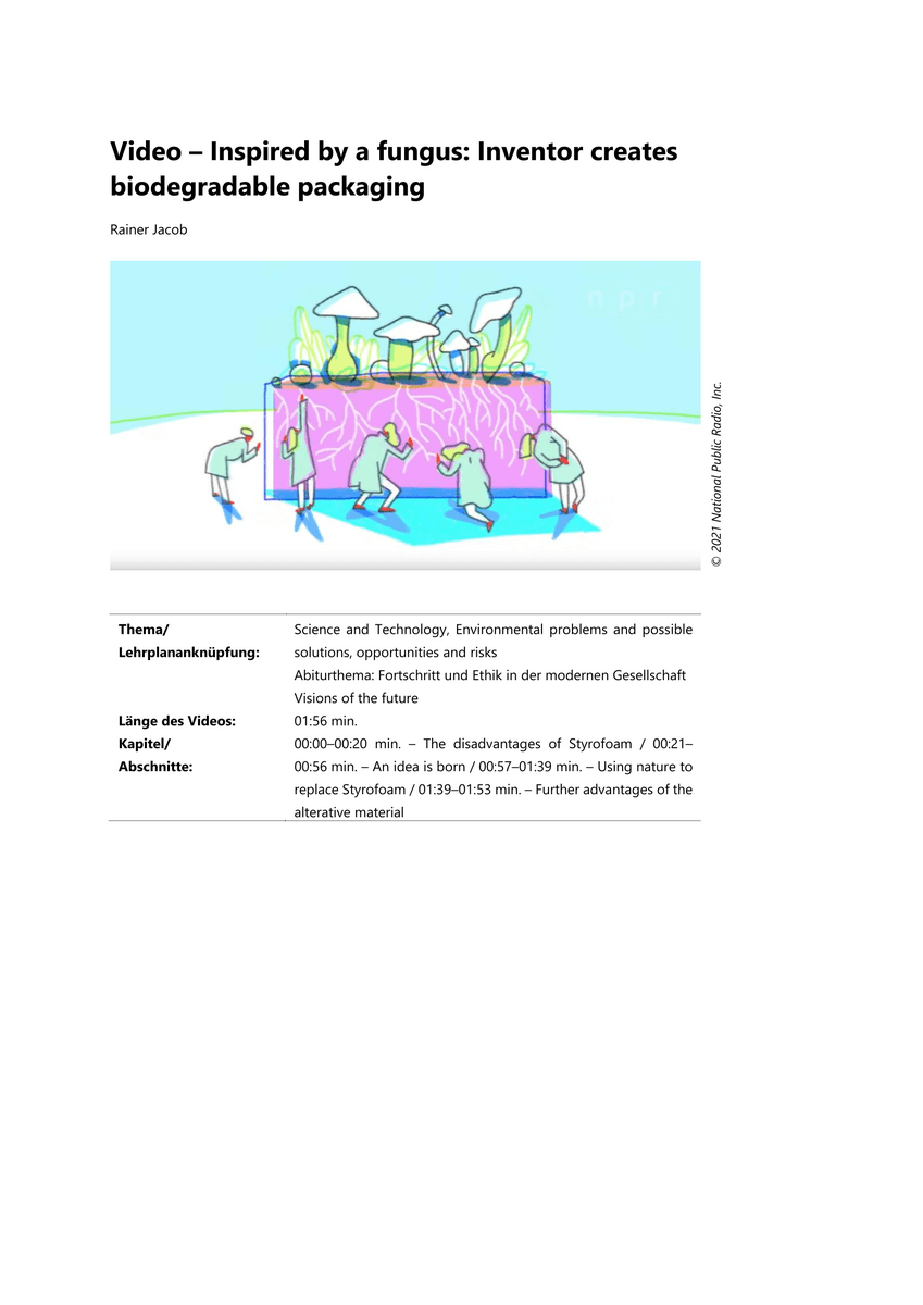 Viewing: Biodegradable packaging