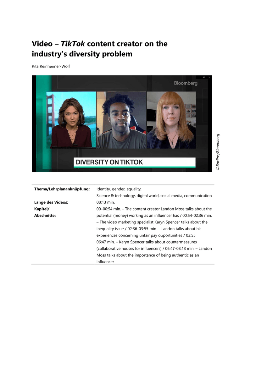 Viewing: TikTok's diversity problem