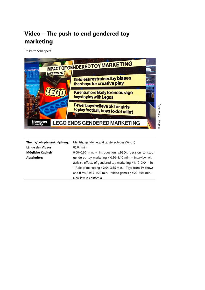 Video – The push to end gendered toy marketing