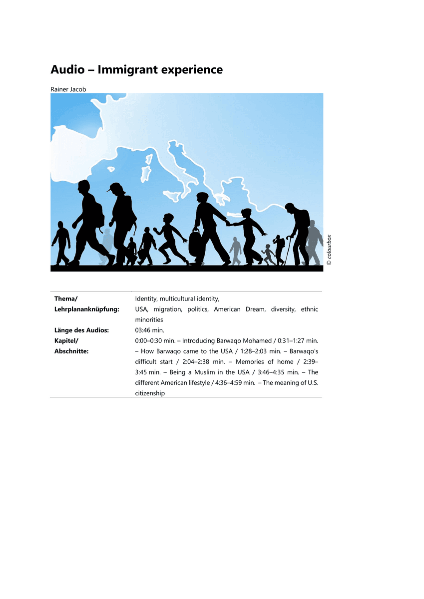 Audio – Immigrant experience
