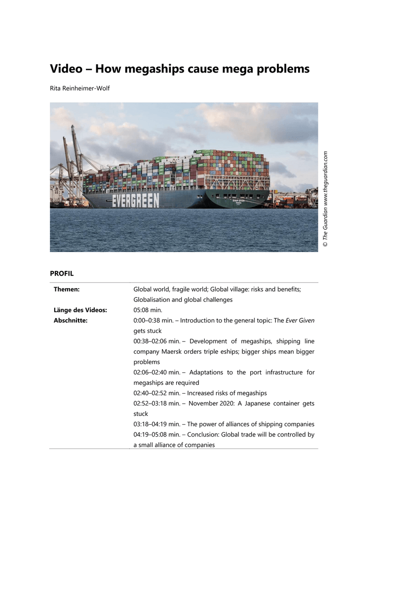 Viewing: How megaships cause mega problems