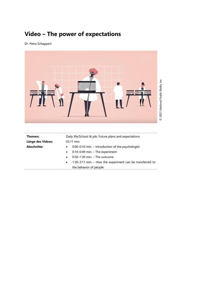 Viewing: The power of expectations