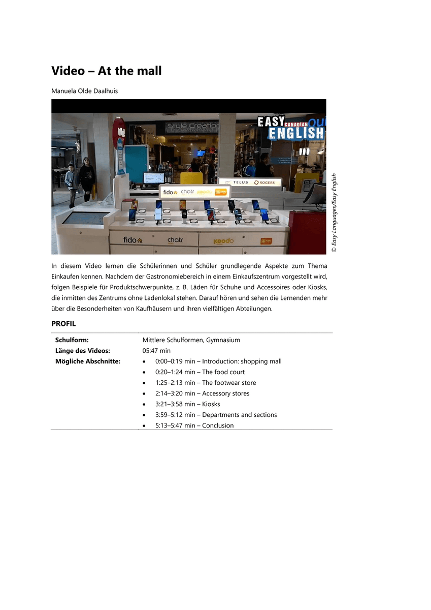 Viewing: At the mall