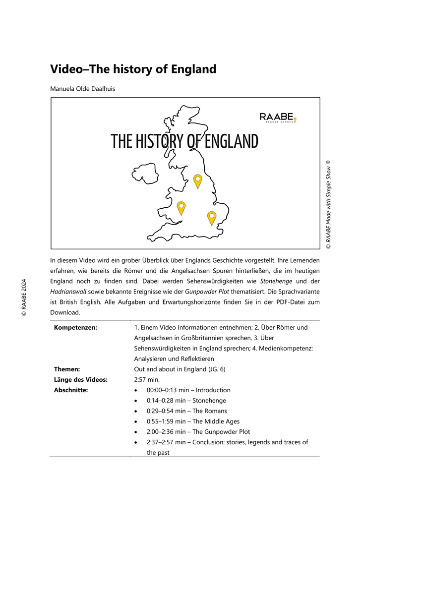 Video – History of England